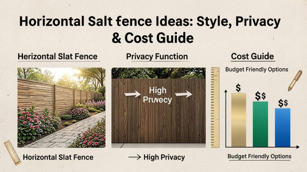 Horizontal slat fence Ideas: Style, Privacy & Cost Guide