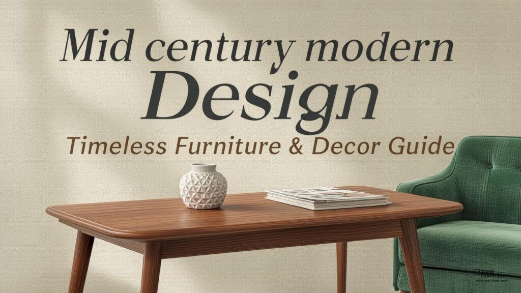 Mid century modern Design: Timeless Furniture & Decor Guide
