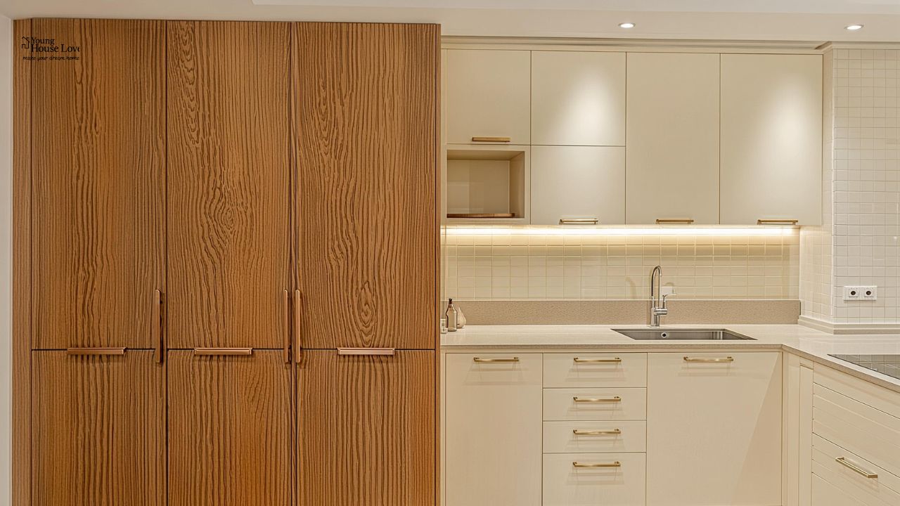 Mixed Wood and Painted Kitchen Cabinets for Warm Kitchens