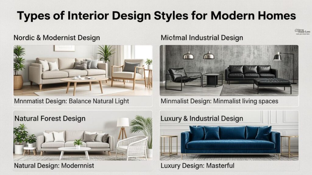 Types of Interior Design Styles for Modern Homes