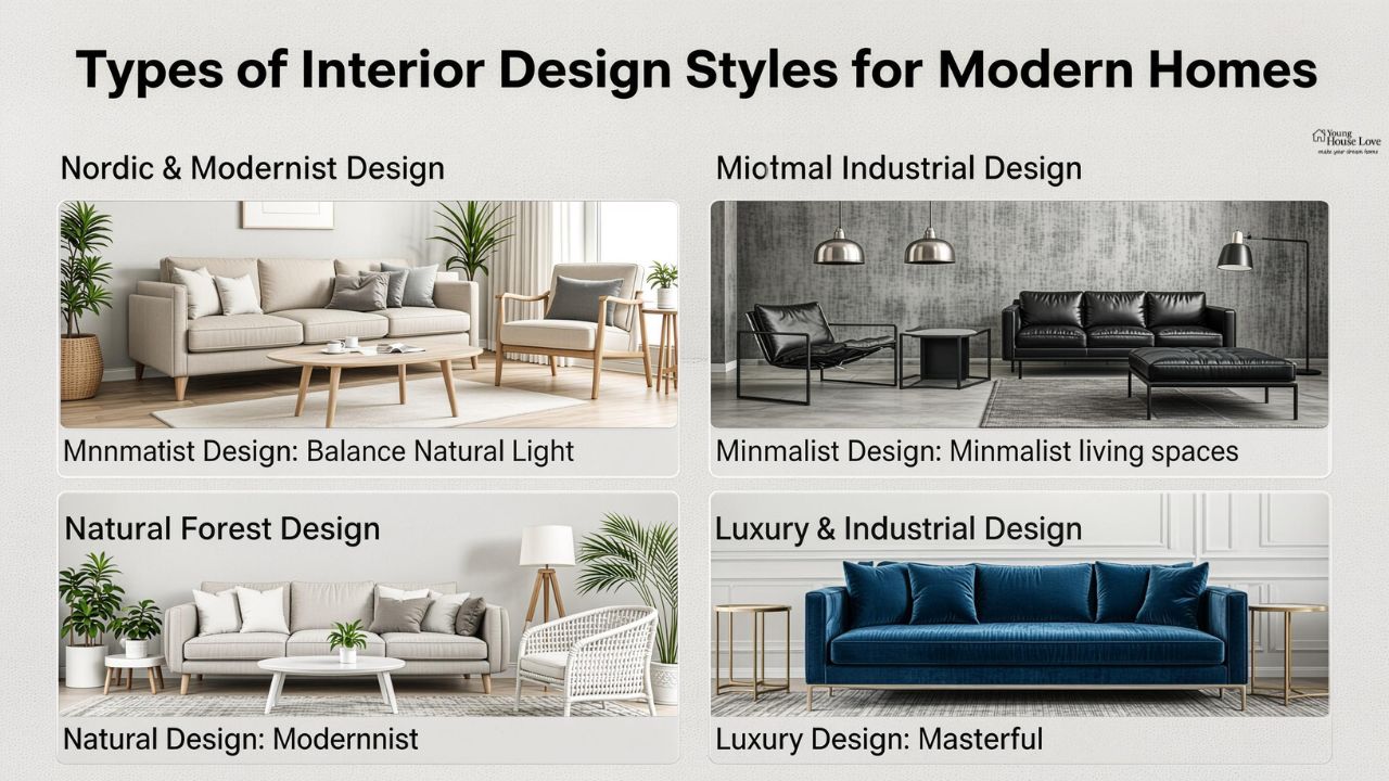Types of Interior Design Styles for Modern Homes