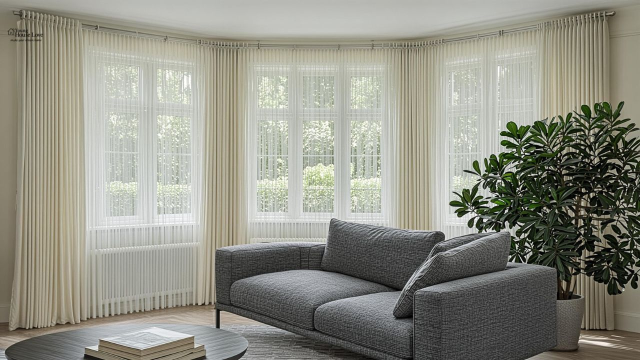Bay Window Curtains Ideas for Elegant Modern Homes